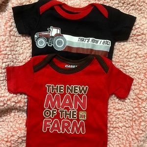Two Newborn Onesies New Man of the Farm